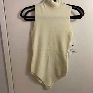 Tenshoppe Cream Turtle Neck Bodysuit